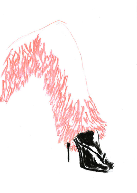 Fashion Illustration "Feathered Trousers"